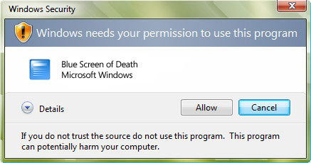 UAC BSOD